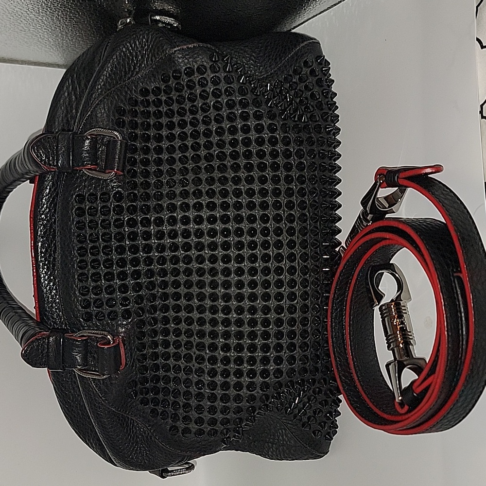 Christian Loubotin Panettone Studded Satchel Bag - Picture 3 of 17